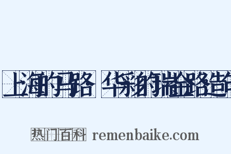 上海的马路·华彩的瑞金路造句是什么意思的图片